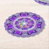 Paars W2 Kartonnen Onderzetters (Gekanteld)