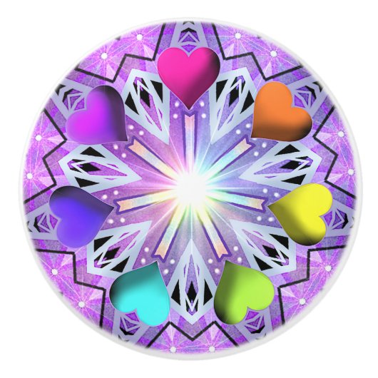 Paars W2 Keramische Knop (Voorkant)