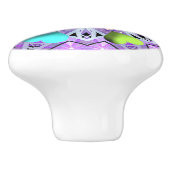 Paars W2 Keramische Knop (Zijkant)