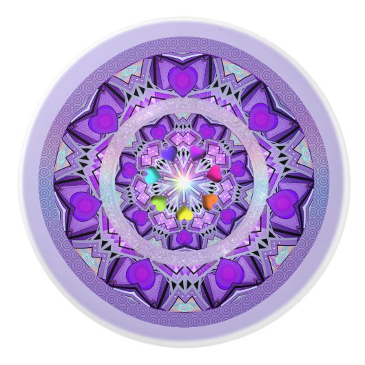 Paars W2 Keramische Knop (Voorkant)