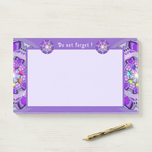 Paars W2 Post-it® Notes (Op bureau)