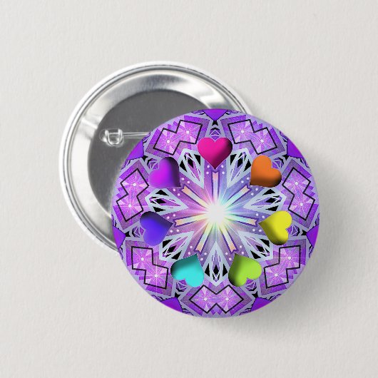 Paars W2 Ronde Button 5,7 Cm (Voorkant /achterkant)