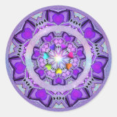 Paars W2 Ronde Sticker (Voorkant)
