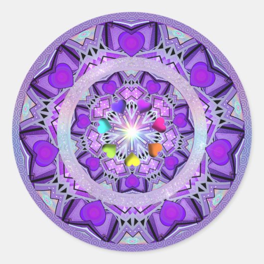 Paars W2 Ronde Sticker (Voorkant)