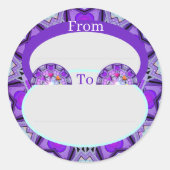 Paars W2 Ronde Sticker (Voorkant)