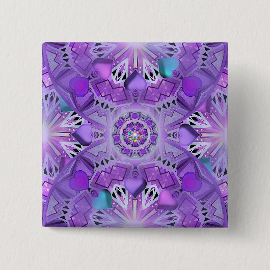 Paars W2 Vierkante Button 5,1 Cm (Voorkant)