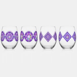 Paars W2 Wijnglas Zonder Voet