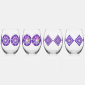 Paars W2 Wijnglas Zonder Voet (Links)