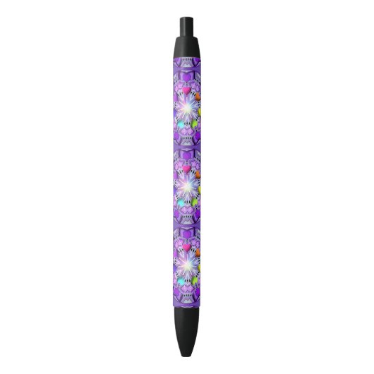 Paars W2 Zwarte Inkt Pen (Voorkant Verticaal)