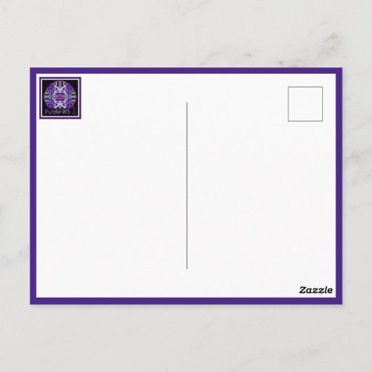 Paars W3-Briefkaart Briefkaart (Achterkant)