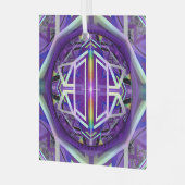 Paars W3 Glas Ornament (Voorkant links)