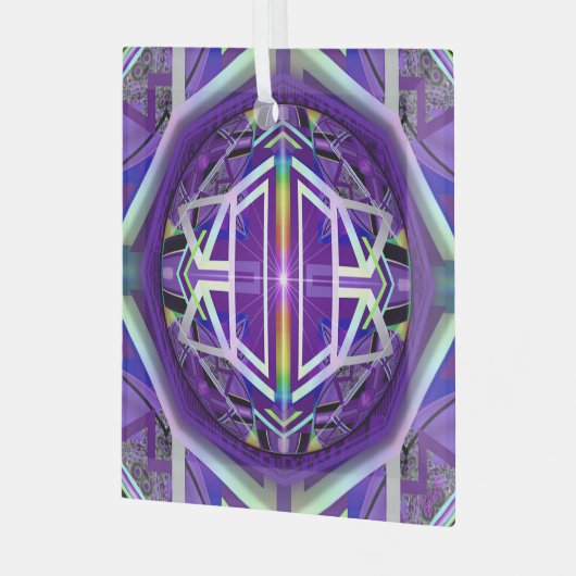 Paars W3 Glas Ornament (Voorkant links)