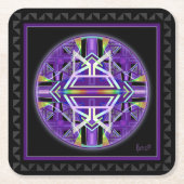 Paars W3 Kartonnen Onderzetters (Voorkant)