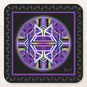 Paars W3 Kartonnen Onderzetters