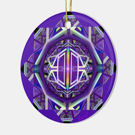 Paars W3 Keramisch Ornament (Links)