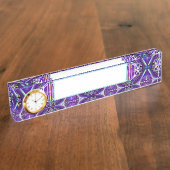 Paars W3 Naambordje (Zijkant)