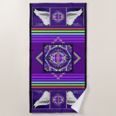 Paars W3 Strandlaken (Voorkant)