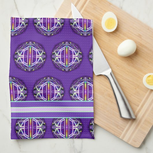 Paars W3 Theedoek (Quarter Fold)