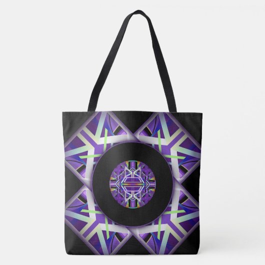 Paars W3 Tote Bag (Voorkant)