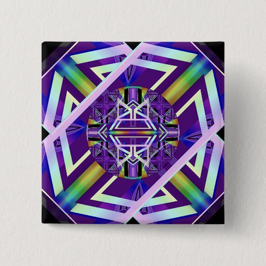 Paars W3 Vierkante Button 5,1 Cm (Voorkant)