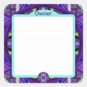 Paars W3 Vierkante Sticker (Voorkant)