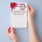 Paars Waar was de bruid? Shower Game-kaart Flyer (Hand)