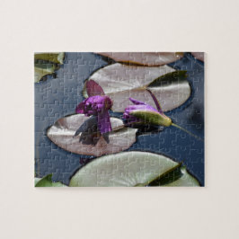 Paars water Lilies Puzzle Legpuzzel