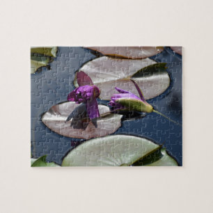 Paars water Lilies Puzzle Legpuzzel