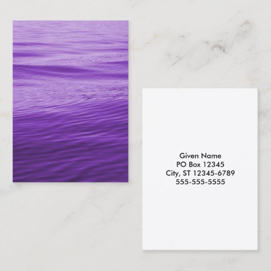 Paars water visitekaartje (Voorkant / Achterkant)