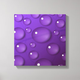 Paars Waterdruppelpatroon Canvas Afdruk