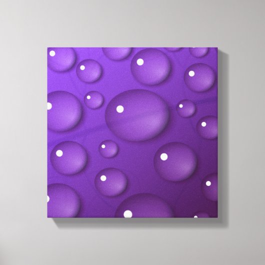 Paars Waterdruppelpatroon Canvas Afdruk (Voorkant)