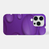 Paars Waterdruppelpatroon iPhone Hoesje (Achterkant horizontaal)