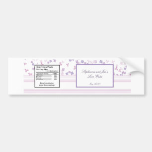 Paars waterflesetiket Hydrangea Bumpersticker