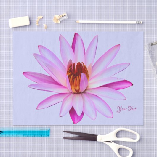 Paars waterlelie blauw weefselrestanten tissuepapier (Craft)