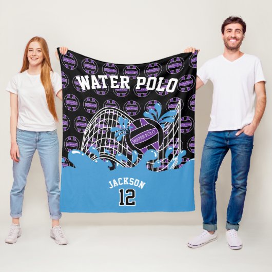 Paars - waterpoly 🤽 ♀️ Sport Fleece Deken (In situ)