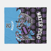 Paars - waterpoly 🤽 ♀️ Sport Fleece Deken (Voorkant (Horizontaal))