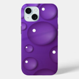 Paars watervalpatroon iPhone 15 case