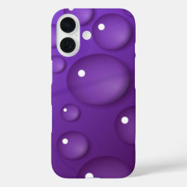 Paars watervalpatroon iPhone 16 hoesje