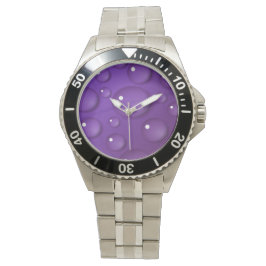 Paars watervalpatroon horloge