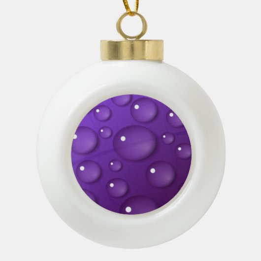 Paars watervalpatroon keramische bal ornament (Voorkant)