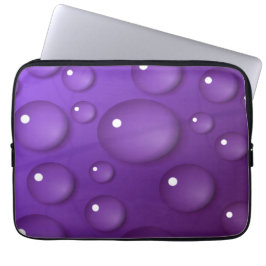 Paars watervalpatroon laptop sleeve