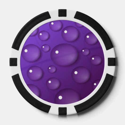 Paars watervalpatroon pokerchips (Voorkant)