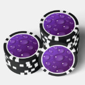 Paars watervalpatroon pokerchips (Opstapeling)