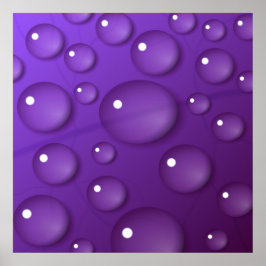 Paars watervalpatroon poster