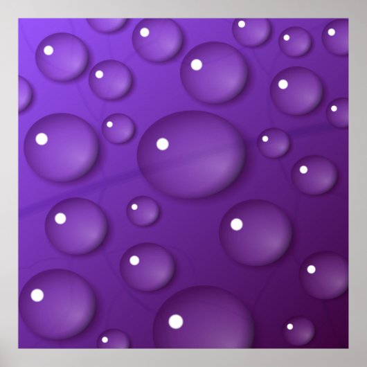 Paars watervalpatroon poster (Voorkant)
