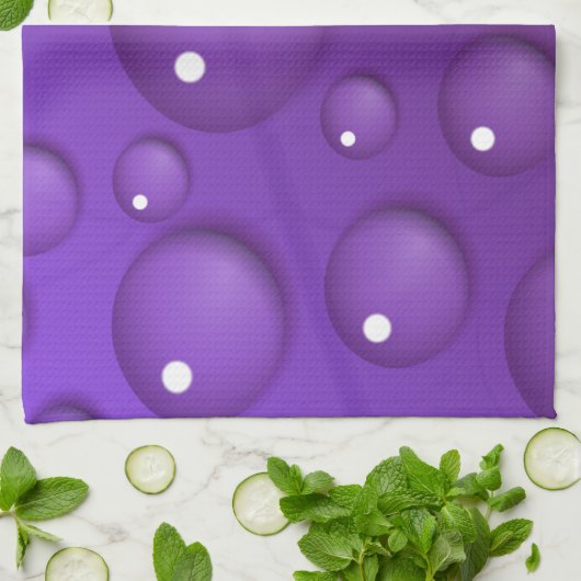 Paars watervalpatroon theedoek (Gevouwen)