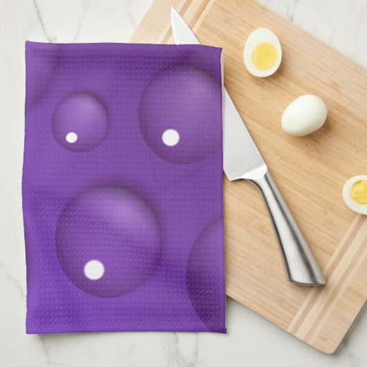 Paars watervalpatroon theedoek (Quarter Fold)