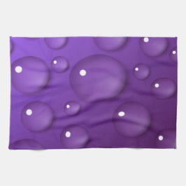 Paars watervalpatroon theedoek