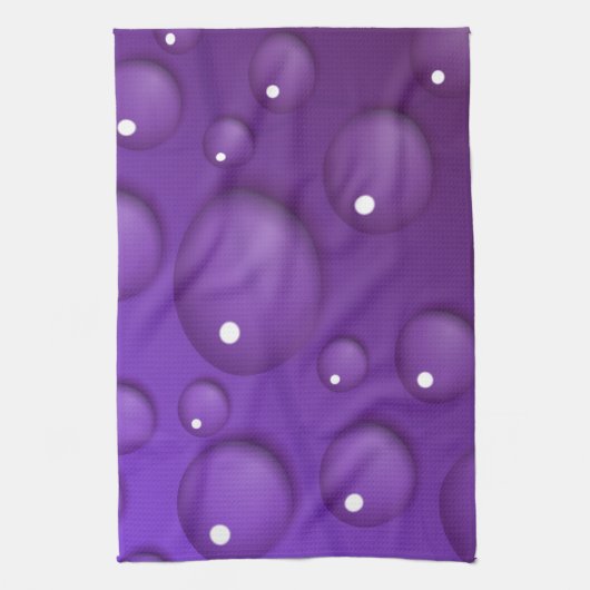 Paars watervalpatroon theedoek (Verticaal)