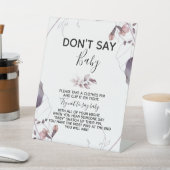 Paars Waterverf Baby shower Reclamebord Met Voetstuk (Insitu)